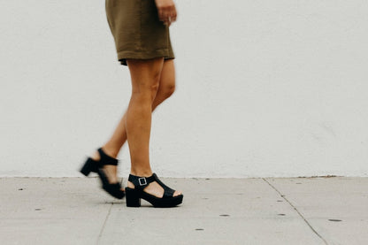 Corby | Black Sandals by J.Adams – Don't Panic Shoes