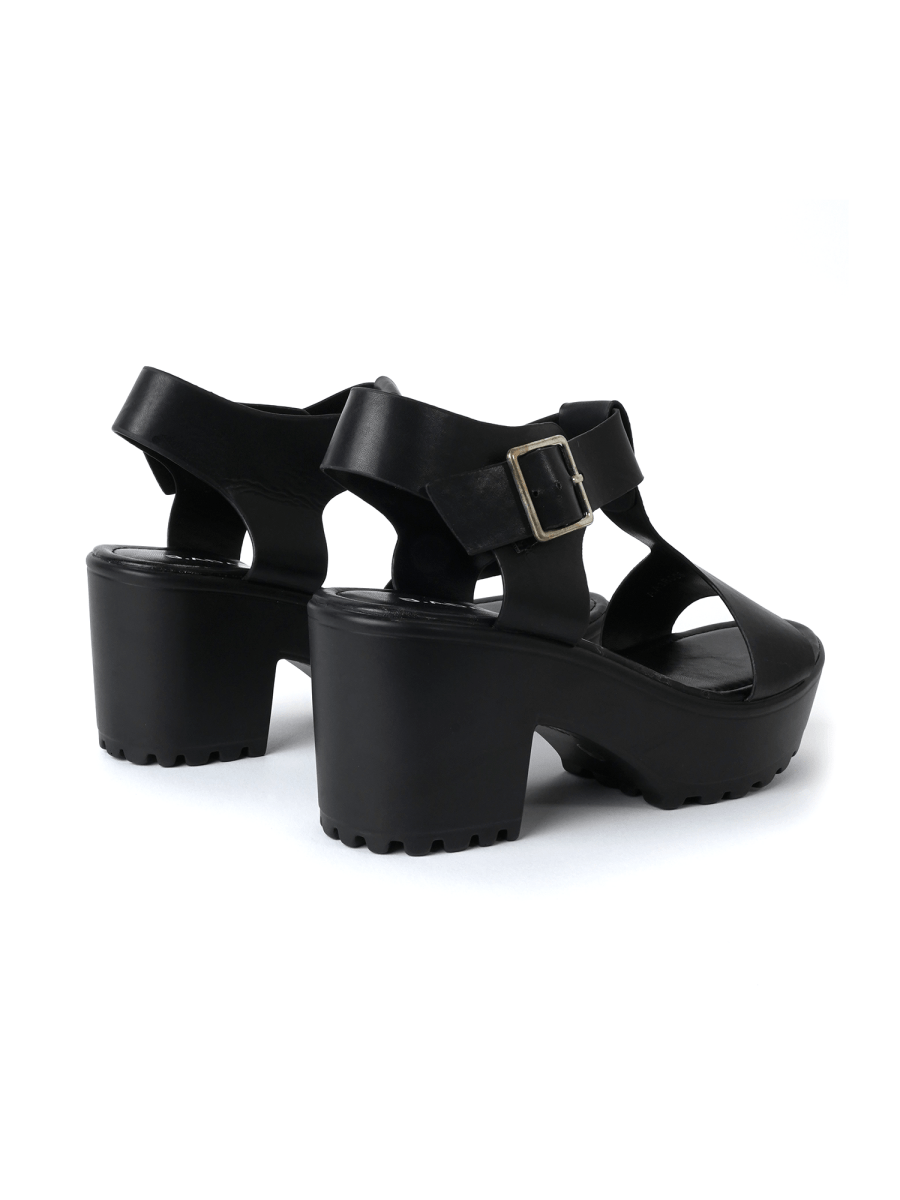 Corby | Black Sandals by J.Adams – Don't Panic Shoes