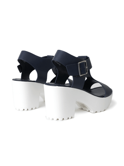 Corby | Navy Sandals by J.Adams – Don't Panic Shoes