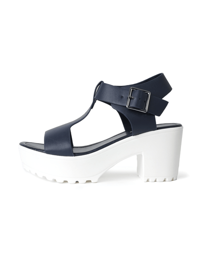 Corby | Navy Sandals by J.Adams – Don't Panic Shoes