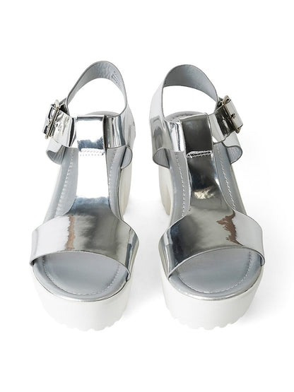 Corby | Silver Sandals by J.Adams – Don't Panic Shoes