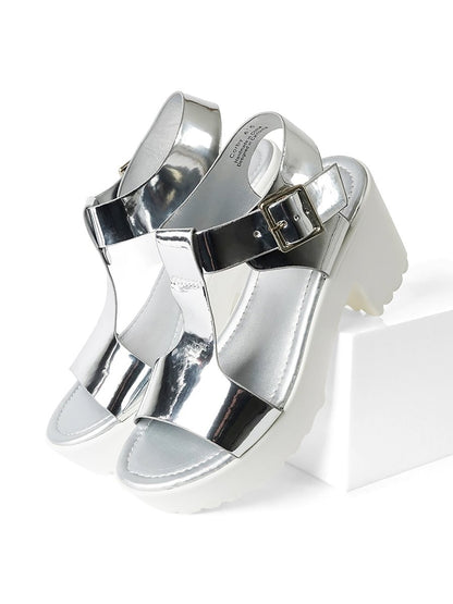 Corby | Silver Sandals by J.Adams – Don't Panic Shoes