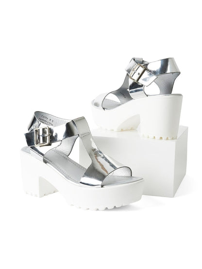 Corby | Silver Sandals by J.Adams – Don't Panic Shoes