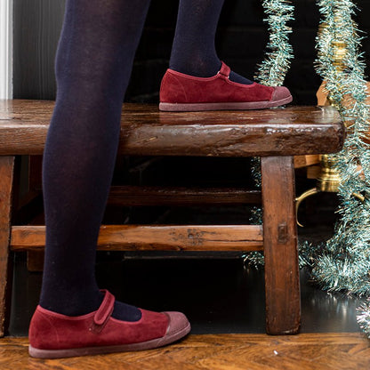 Cori Burgundy Adjustable Velcro Non Slip Rubber Shoes Fashion by Childrenchic – Don't Panic Shoes