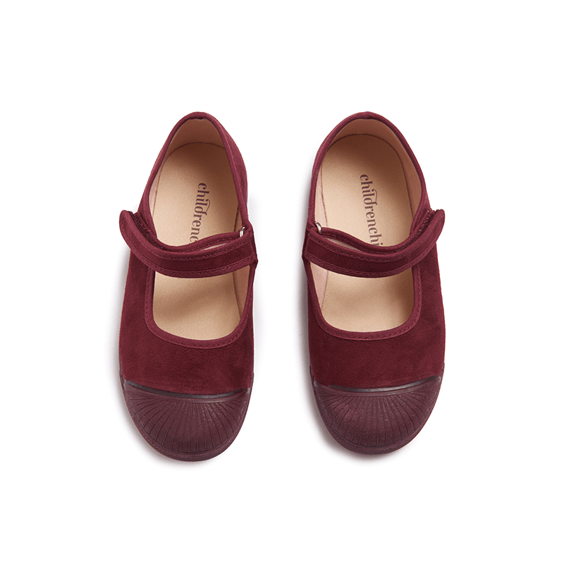 Cori Burgundy Adjustable Velcro Non Slip Rubber Shoes Fashion by Childrenchic – Don't Panic Shoes