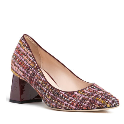 Corina Block Heel Pump Women’S Wool Tweed Leather Comfort Heels by Beautiisoles – Don't Panic Shoes