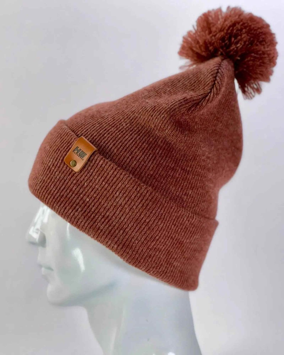 Cpp1 Haakwear Pompom Beanie Wool Rusty Burgundy Cpp1 Beanie by Haakwear Usa – Don't Panic Shoes
