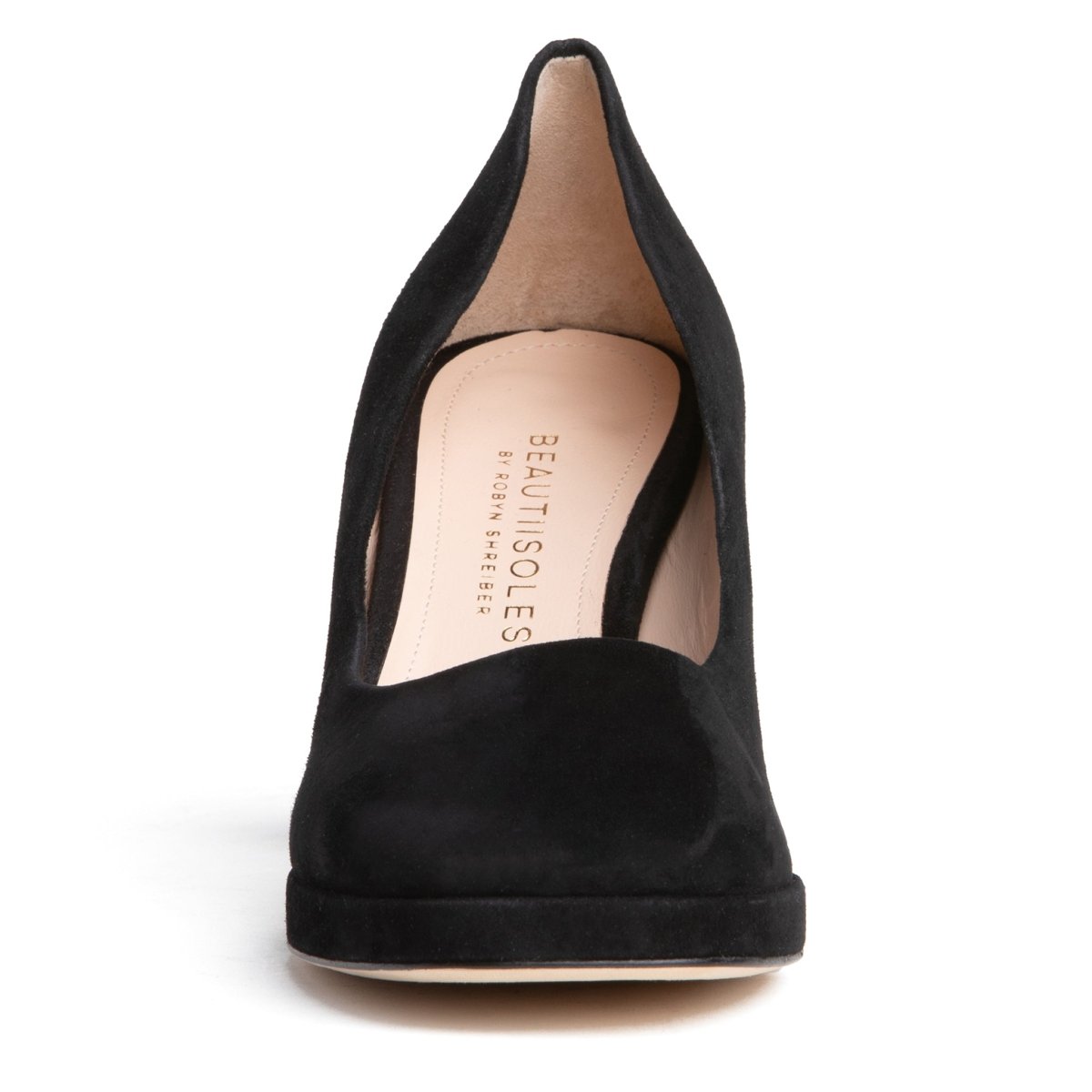 Cristina Platform Pump Black Suede 70mm Block Heel Comfort Heels by Beautiisoles – Don't Panic Shoes