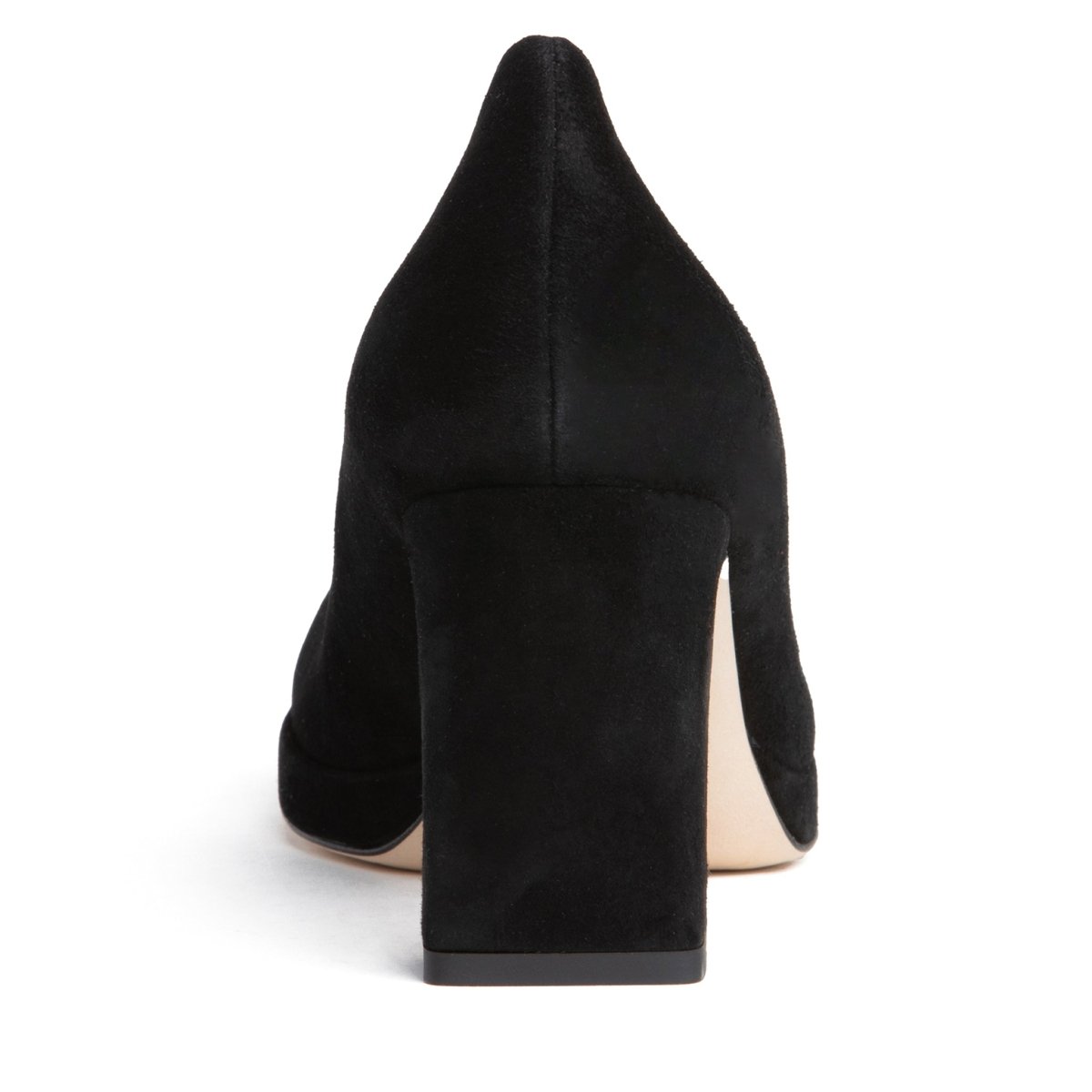 Cristina Platform Pump Black Suede 70mm Block Heel Comfort Heels by Beautiisoles – Don't Panic Shoes