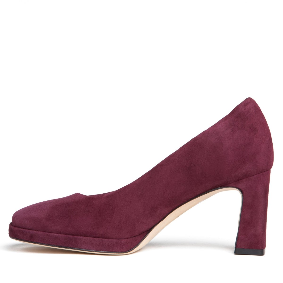 CriStina Platform Pump Women’s Burgundy Suede 70mm Heel Heels by Beautiisoles – Don't Panic Shoes