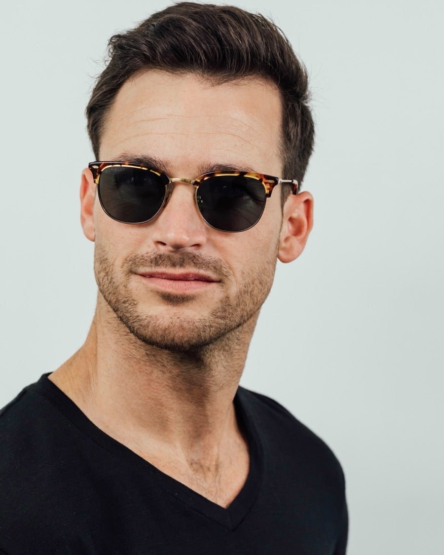 Culloden Sunglasses Tortoise Acetate And Metal Blue Grey Sunglasses by Out East Eyewear – Don't Panic Shoes