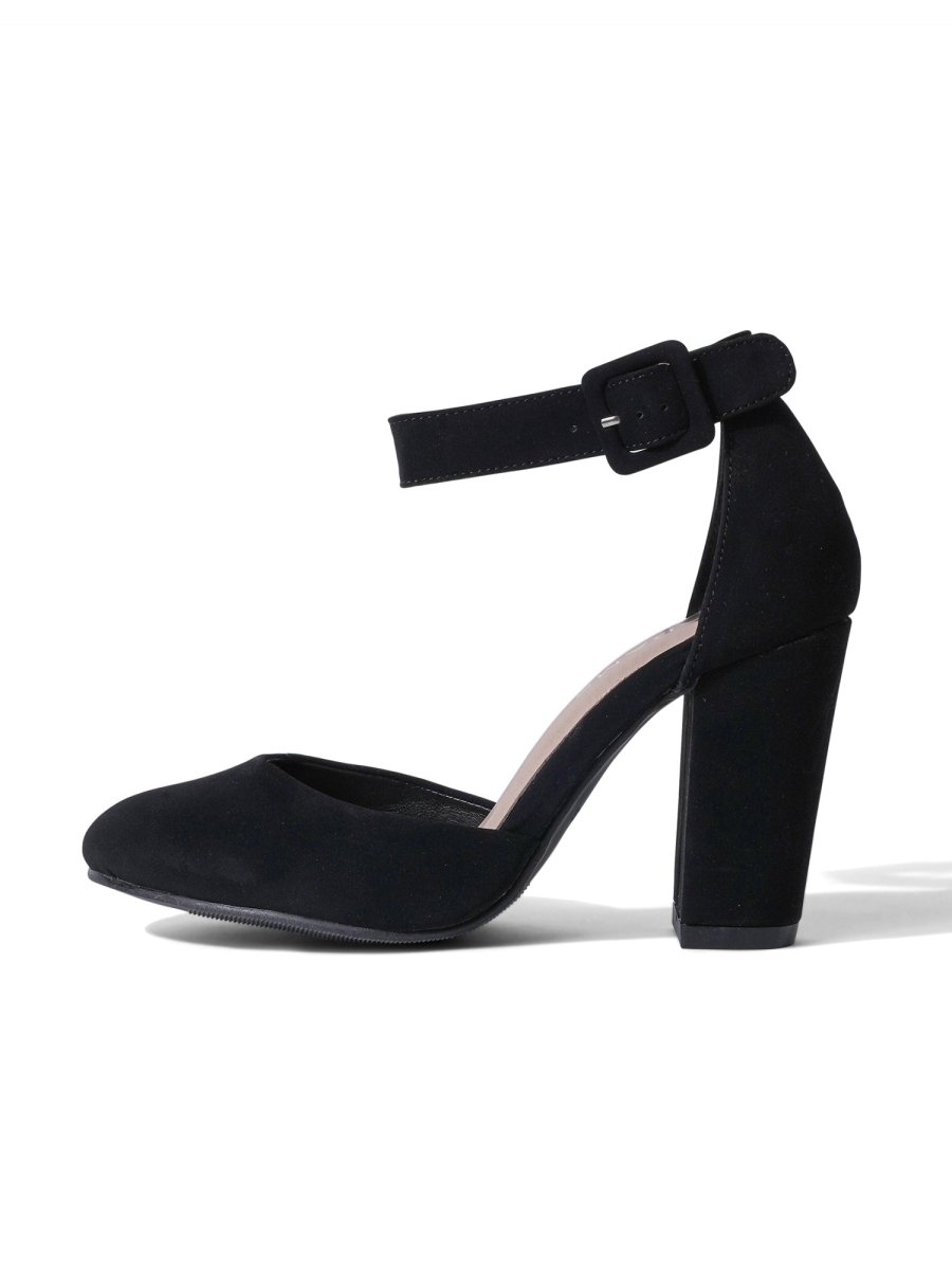 Cuppy | Black Nubuck Heels by J.Adams – Don't Panic Shoes