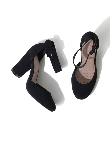 Cuppy | Black Nubuck Heels by J.Adams – Don't Panic Shoes