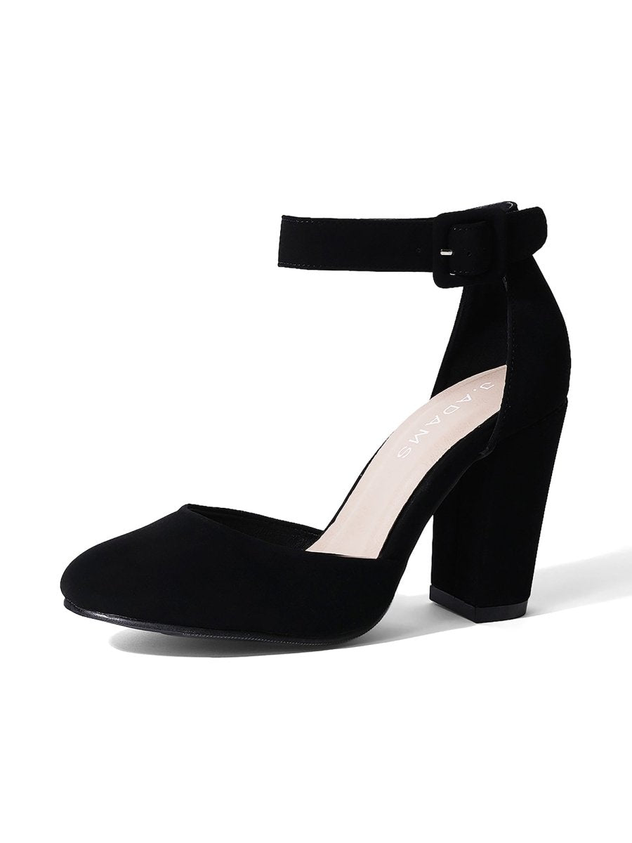 Cuppy | Black Nubuck Heels by J.Adams – Don't Panic Shoes