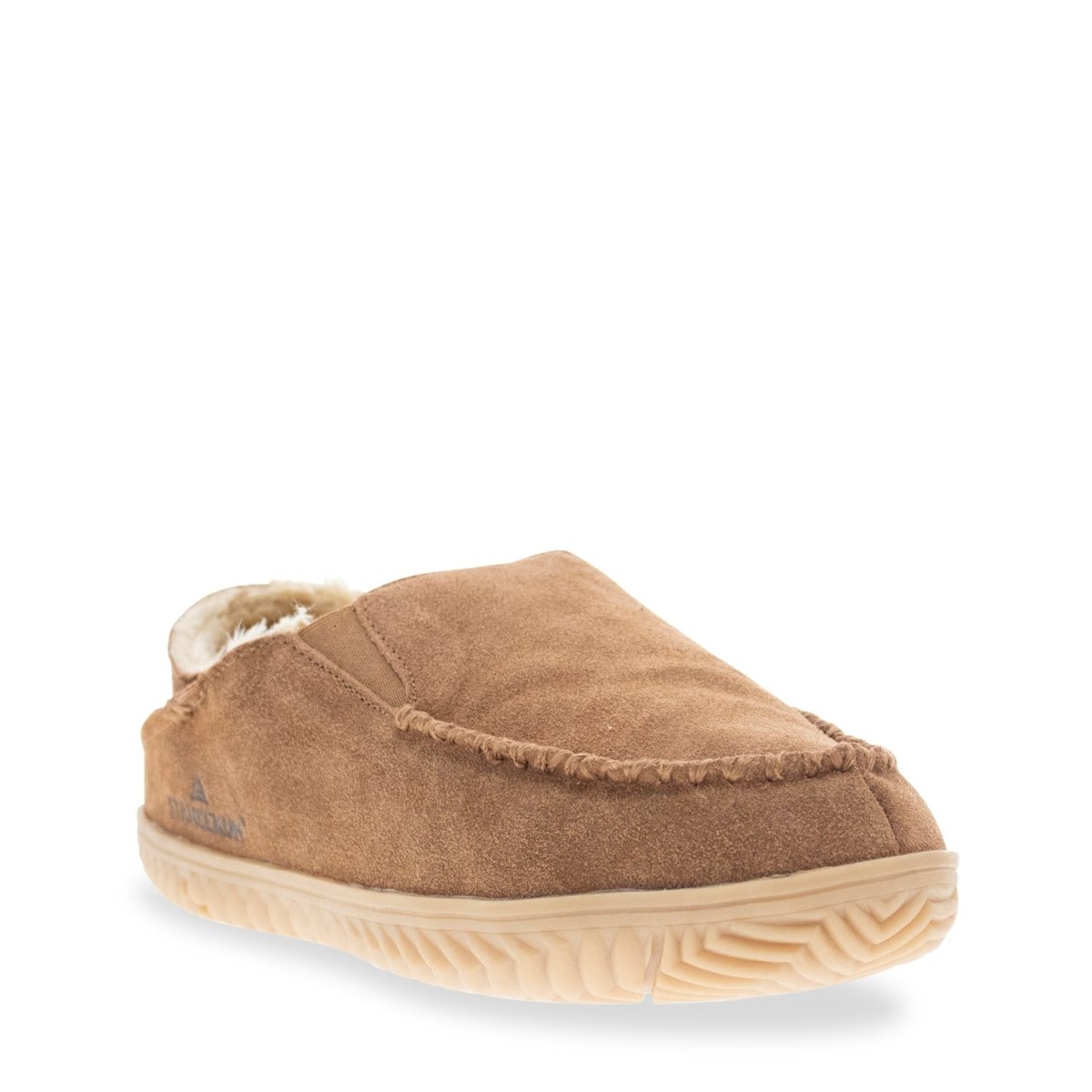 CurbSide Slipper Men’s Suede Wheat Lined Cushioned Insole Staheekum Men's Slippers by Staheekum Men's – Don't Panic Shoes