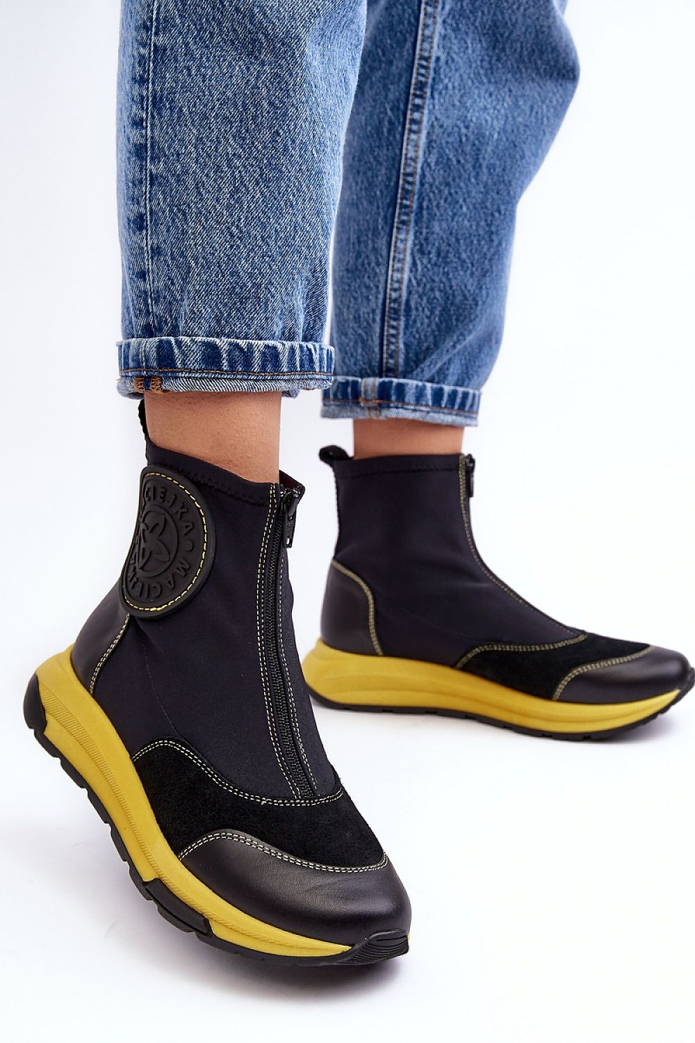 Ravena Leather Sport-Zip Boots