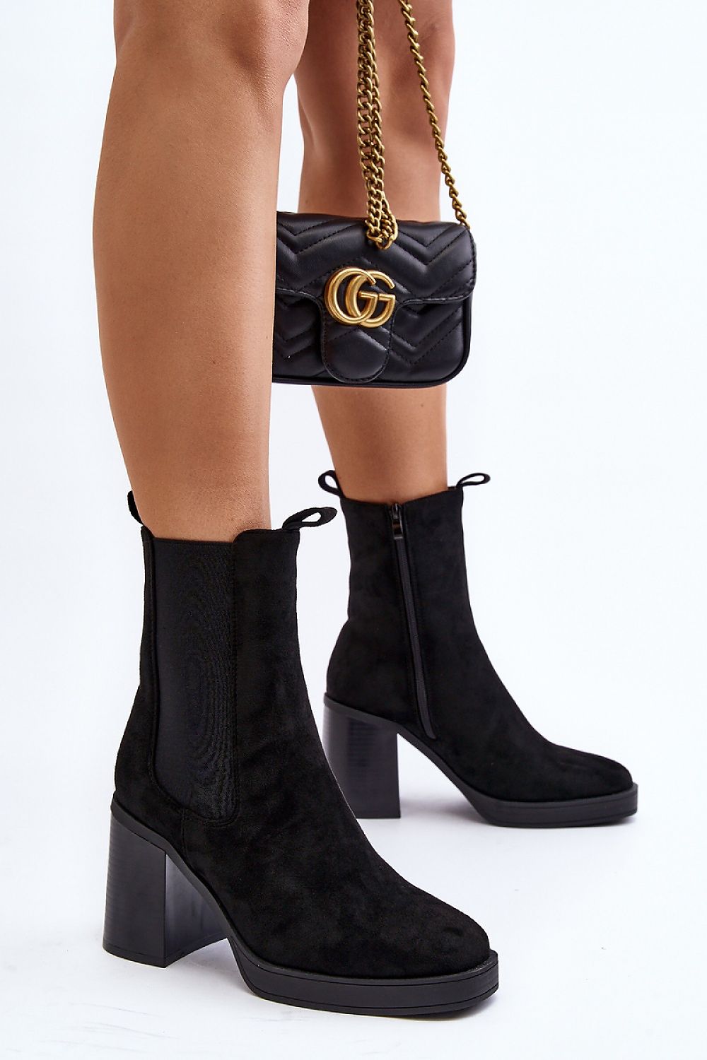 Ardelia Suede Platform Heel Boots