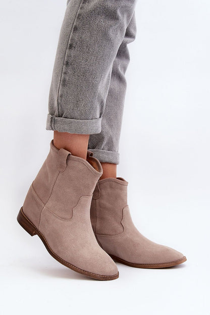 Meredia Suede Slip-On Flat Boots