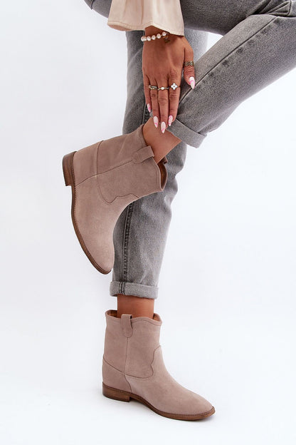 Meredia Suede Slip-On Flat Boots