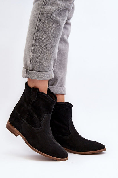 Meredia Suede Slip-On Flat Boots