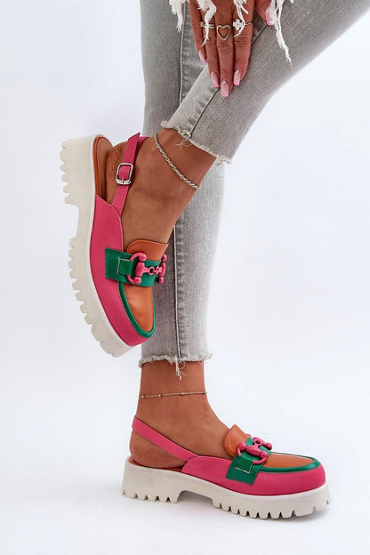 Larivena Buckled Low Platform Sandals