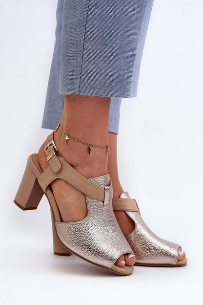 Esmira Post Heel Strap Sandals