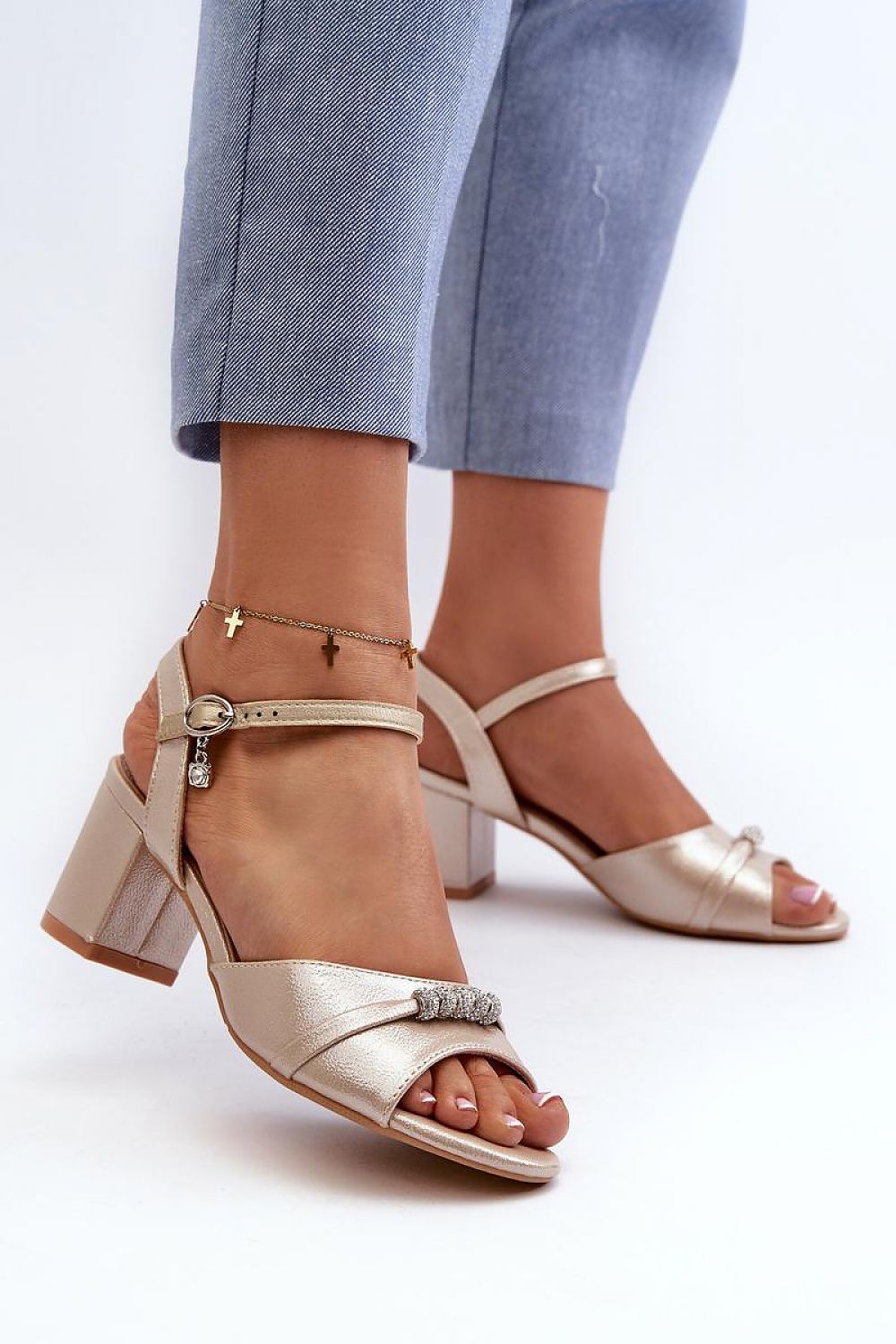 Avenari Soft Suede Embellished Sandals