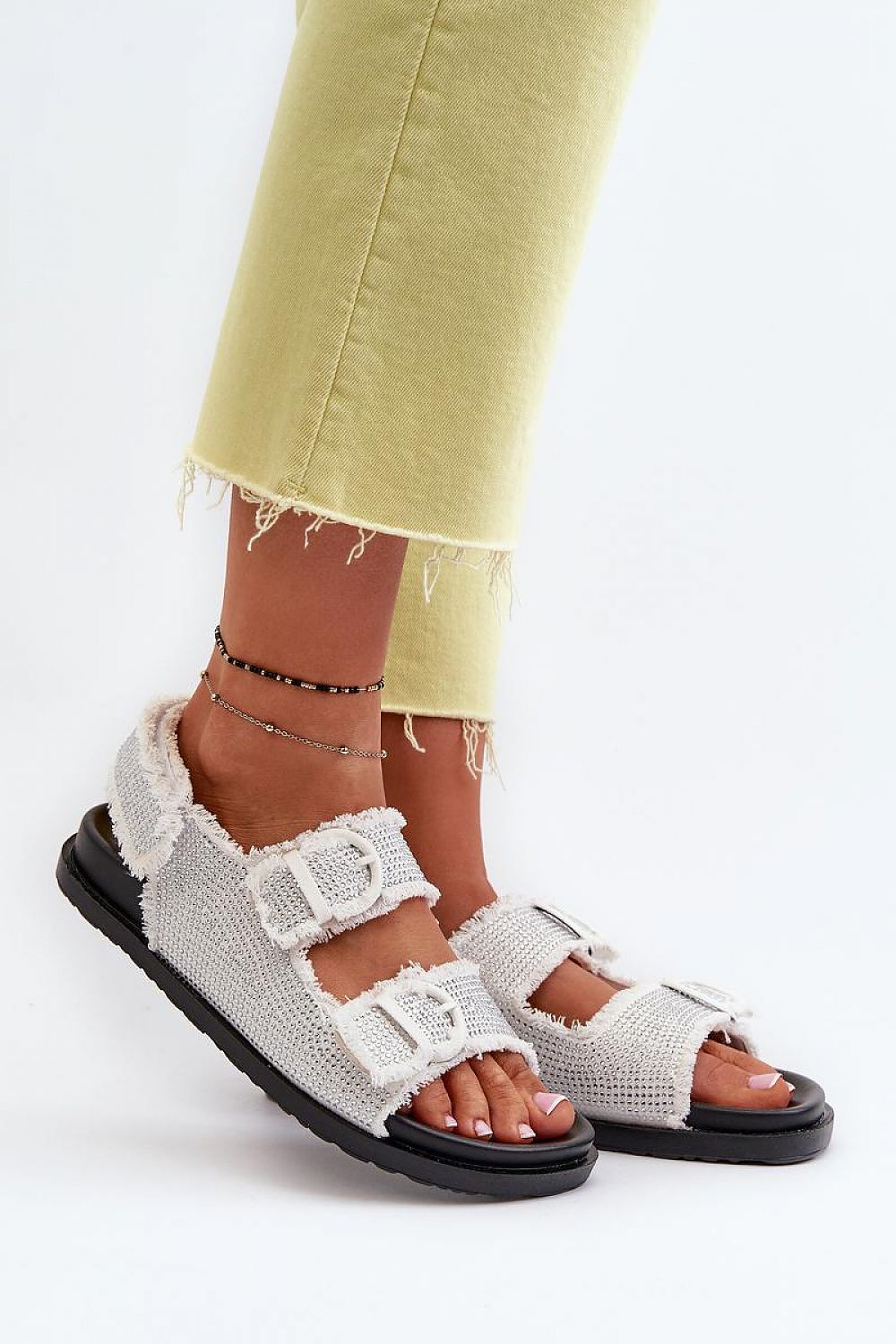 Delmira Textile Platform Strap Sandals