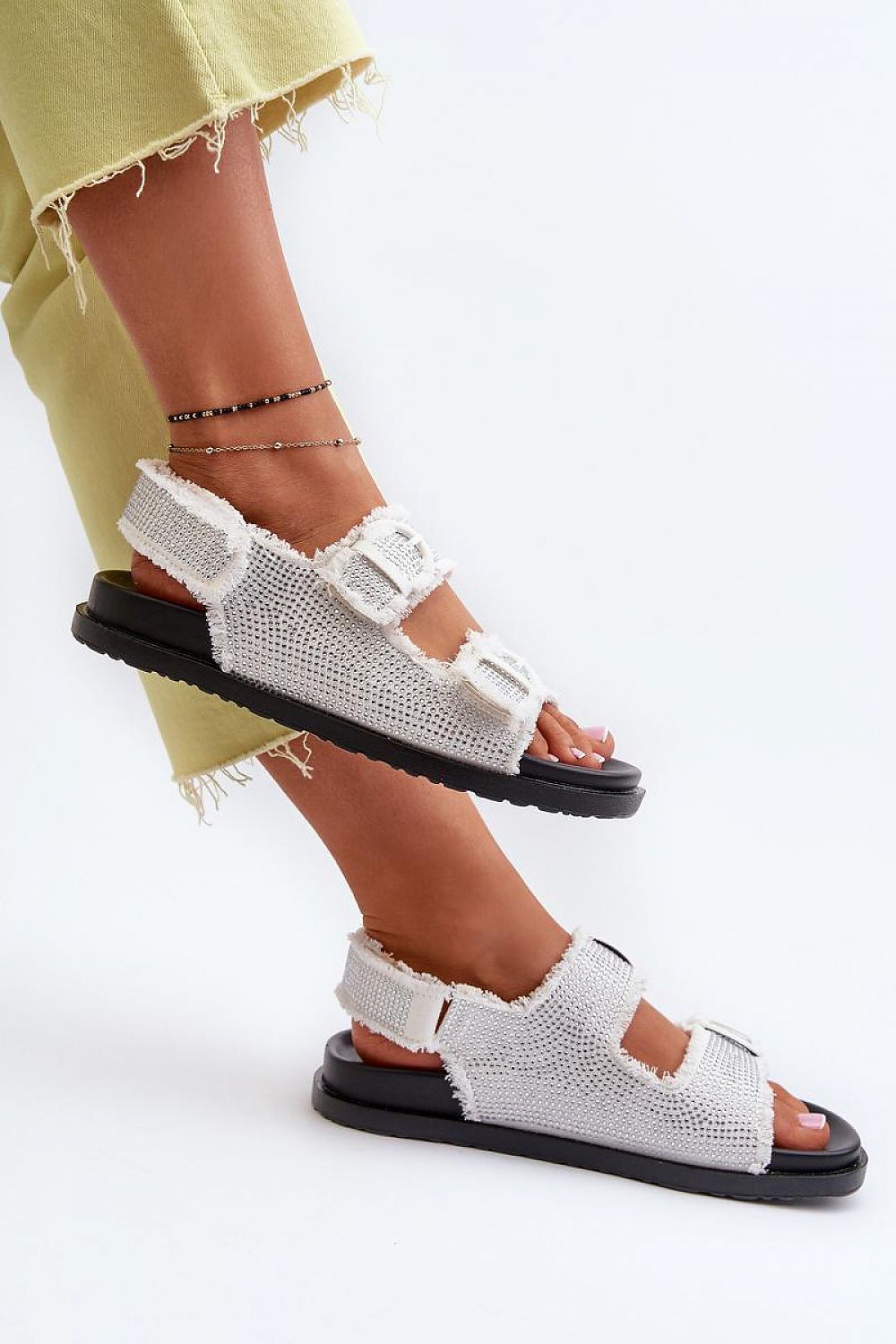 Delmira Textile Platform Strap Sandals