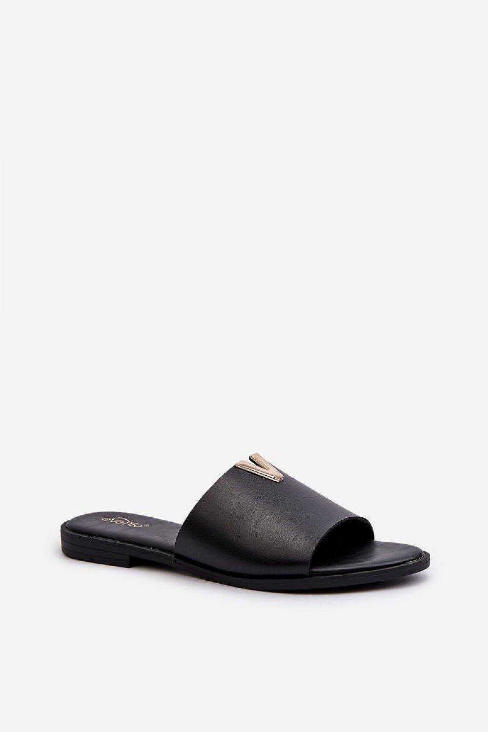 Talvera Flat Slides with Gold Detail