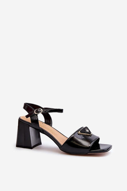 Cirellia Gloss Block Heel Sandals