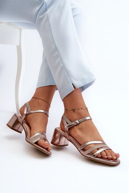 Sylviane Triple Strap Heel Sandals