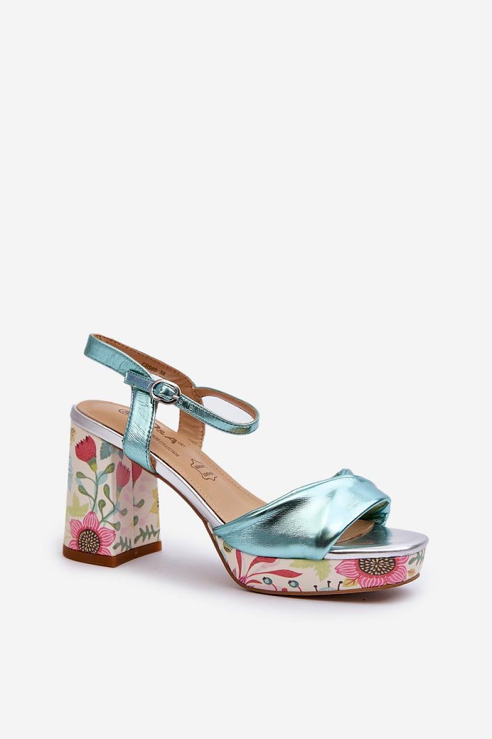 Florvella Patterned Block Heel Sandals