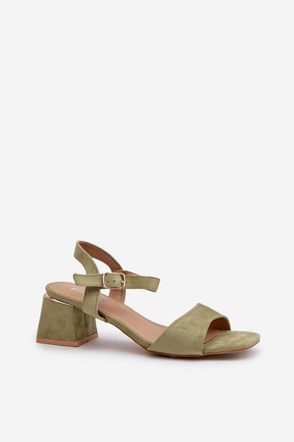 Valenta Suede Block-Heel Sandals