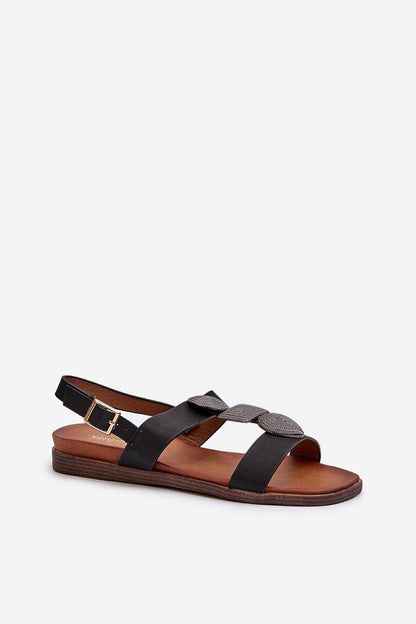 Verisse Low-Heel Buckle Sandals
