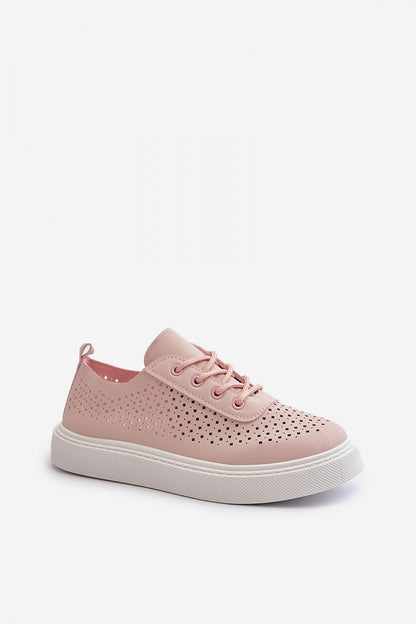 Ferossa Openwork Platform Sneakers Vegan Leather Breathable