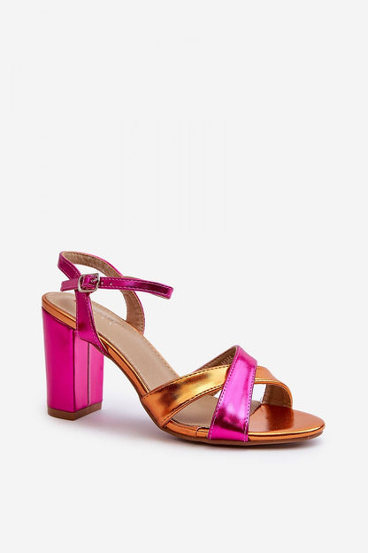 Rivella Cross-Strap Heeled Sandals