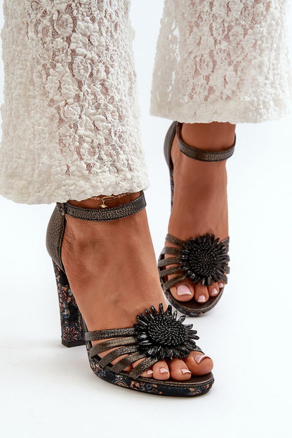 Lysoria Sculpted Leather Sandals