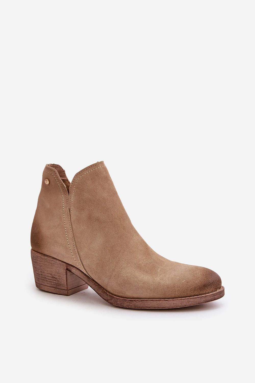 Nivarelle Cutflare Contours Mid Heel Suede Ankle Boots