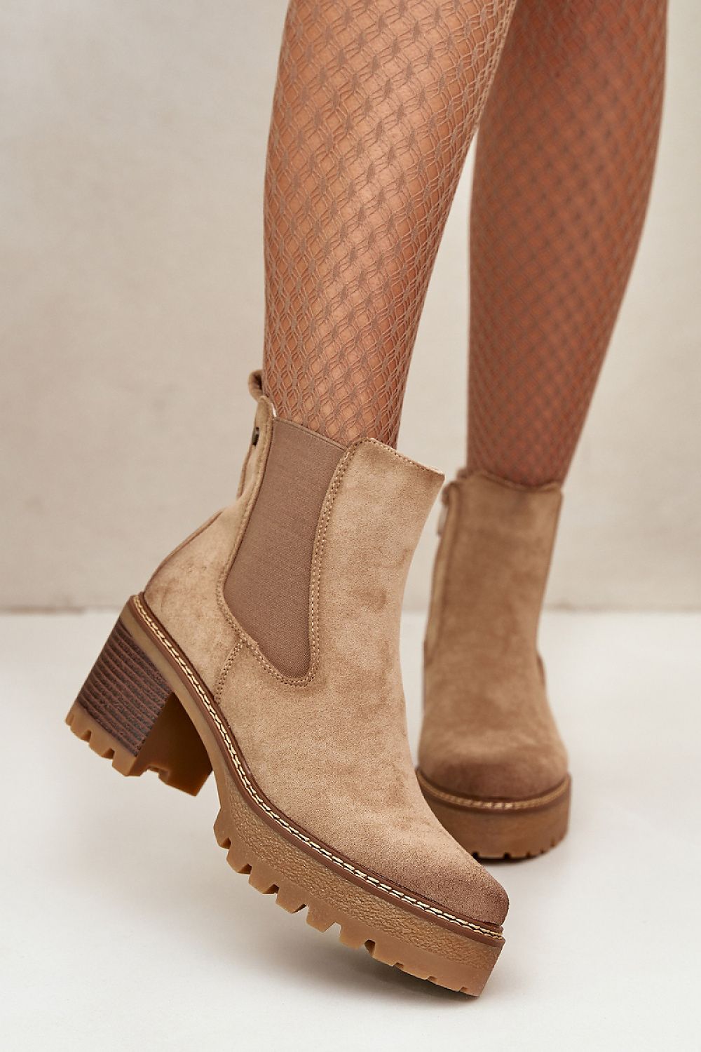 Velmorin Suede Block Heel Boots