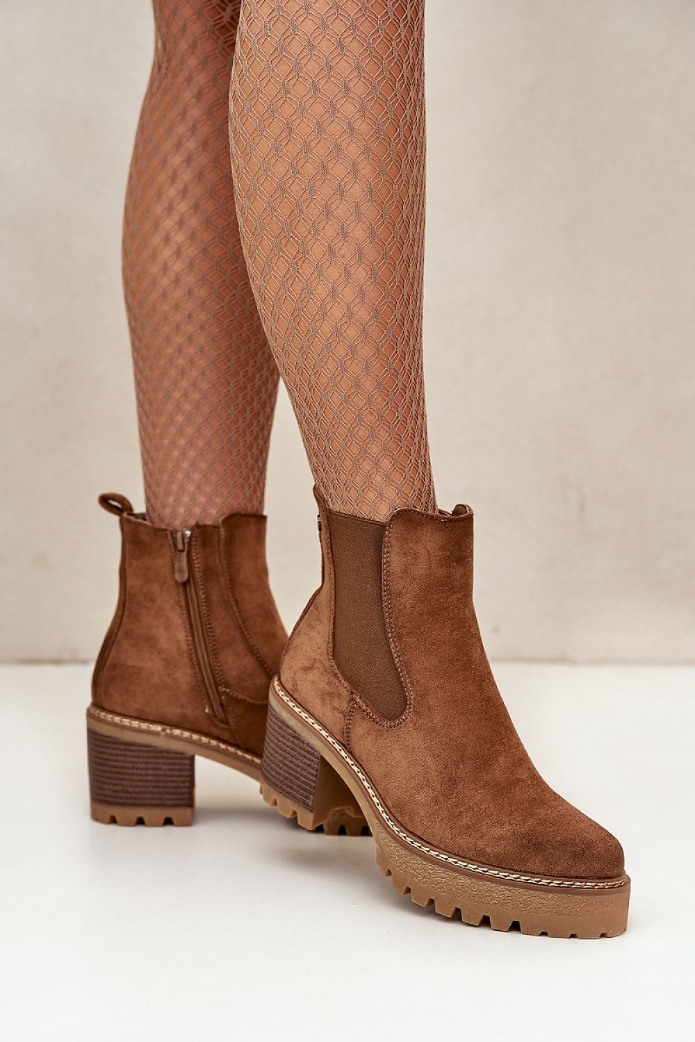 Velmorin Suede Block Heel Boots