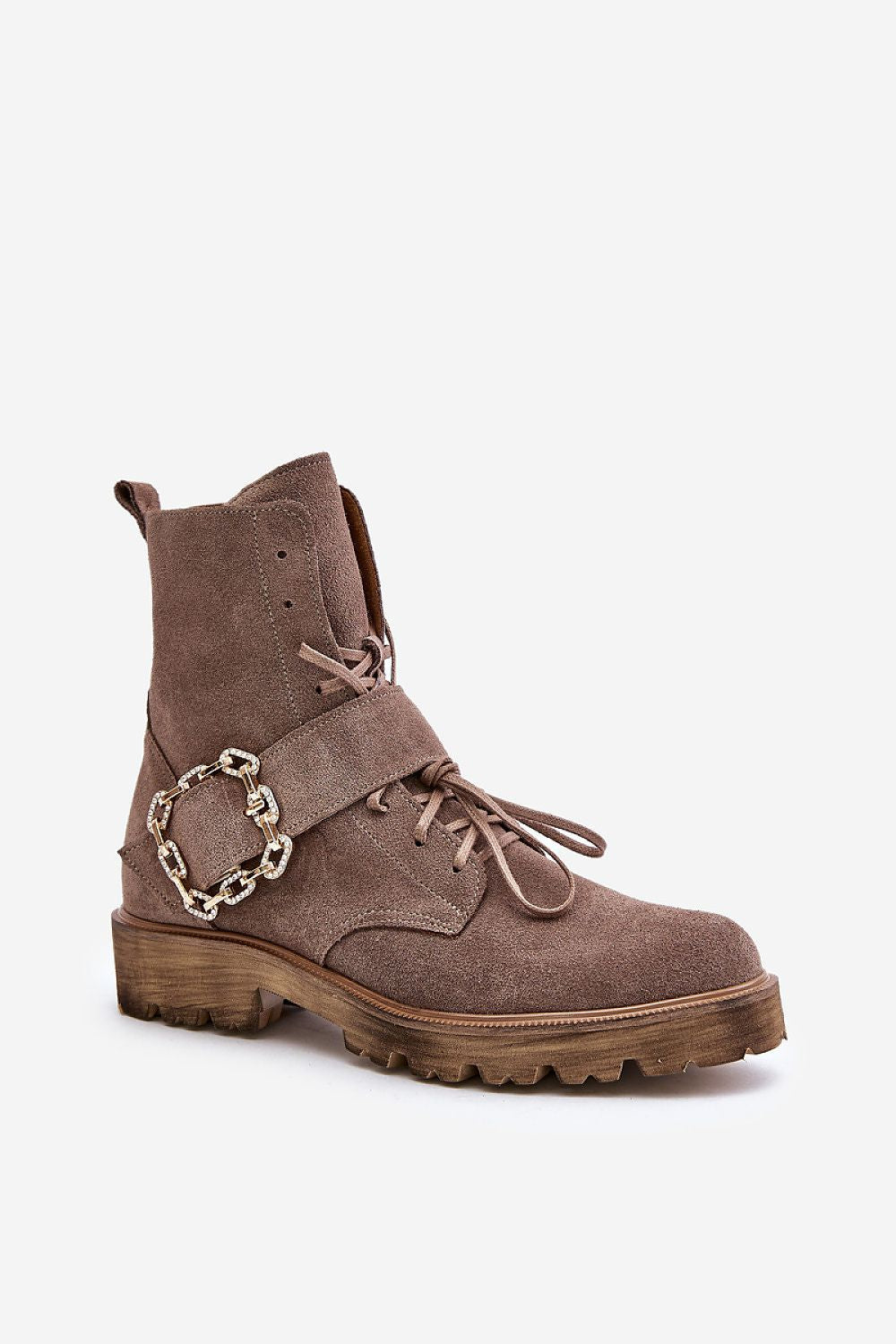 Bravura Suede Ankle Boots with Buckle