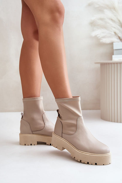 Venire Leather Platform Pull-On Boots