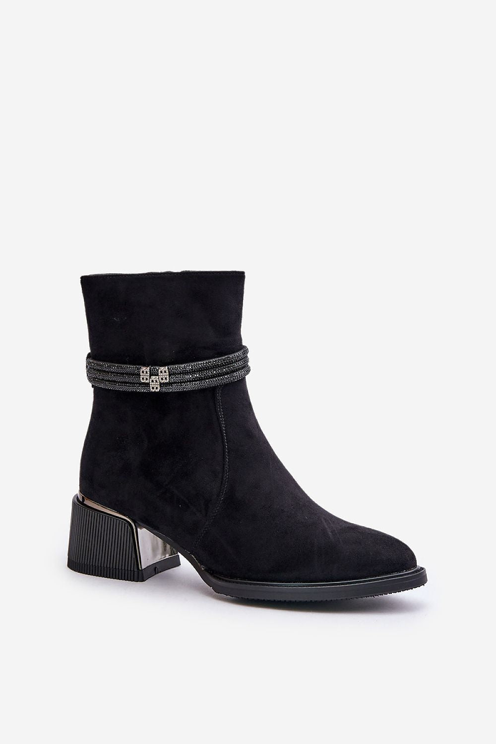 Arlena Suede Boots with Shimmer Trim