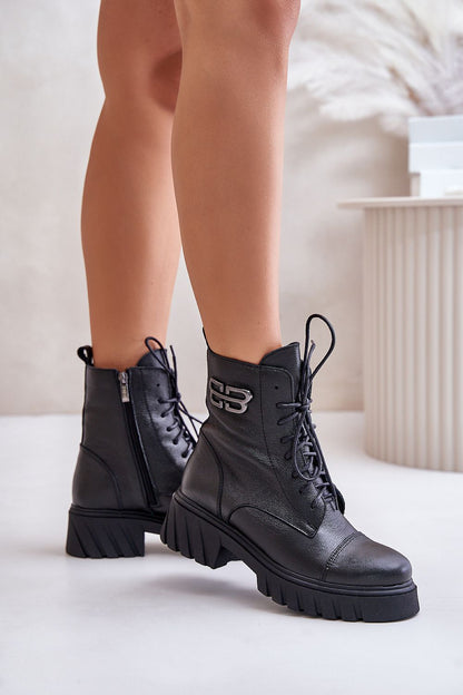 Lorvia Leather Platform Boots