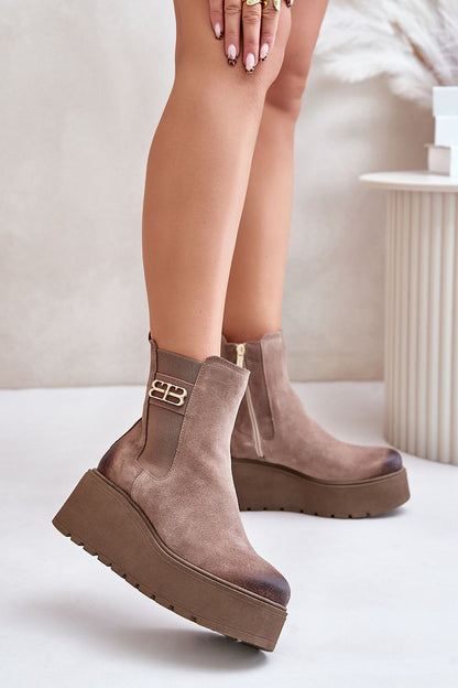 Varelyn Suede Platform Boots