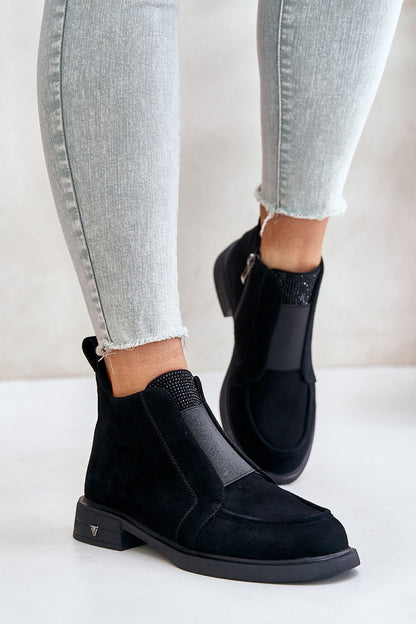 Lunavea Suede Ankle Boots with Zip