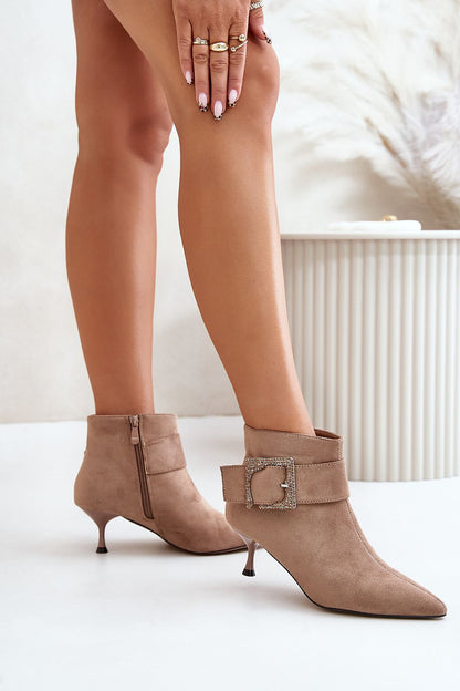 Velouryne Bucklash Suede Heel Boots