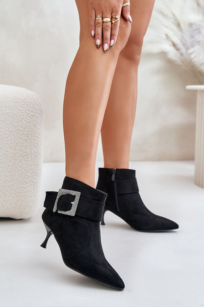 Velouryne Bucklash Suede Heel Boots