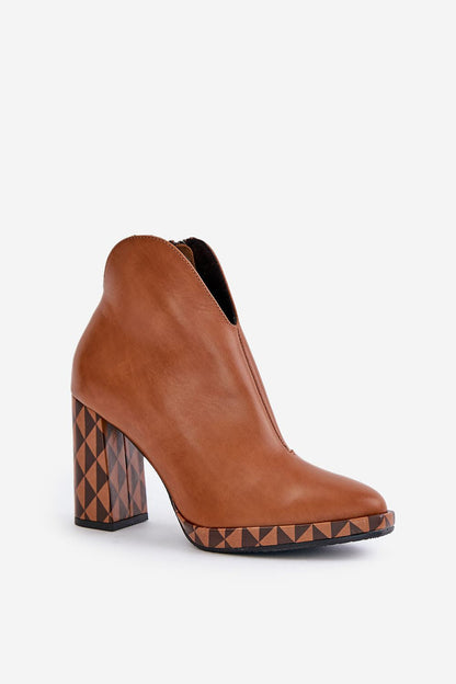 Maerisse Hollowline Leather Heel Boots